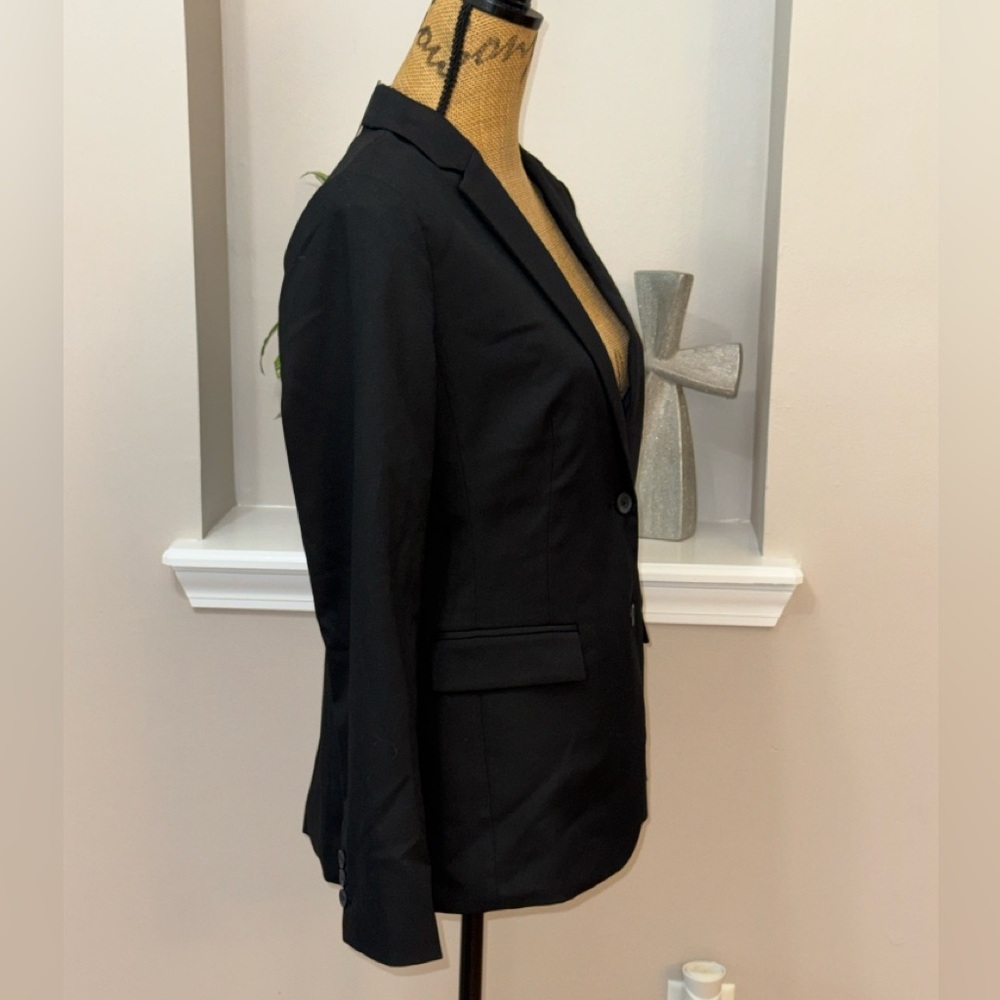 Banana Republic jacket womens 8 black business casual classic two button blazer - Picture 8 of 11